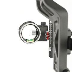 Compound Bow Sight 5Pin 0.019″ Archery 4X 6X 8X Lens Carbon Rod Adjustable RH LH