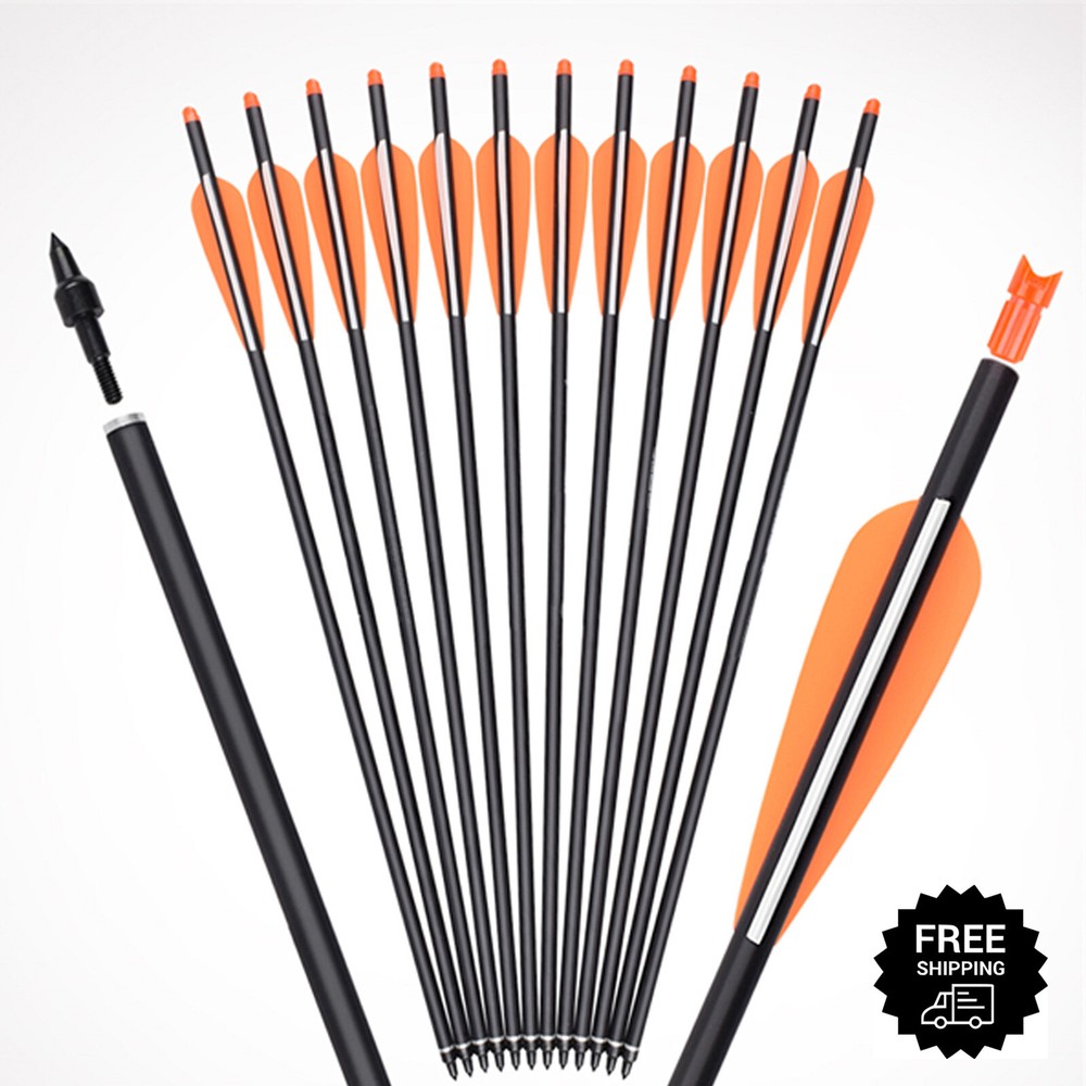 16-22inch Crossbow Bolts Carbon Arrows Archery Hunting Outdoor US Local 6/12pcs