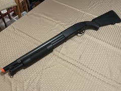 Double Eagle M58A M500 Tactical Heavy Weight Airsoft Pump Shotgun w/ Full Stock