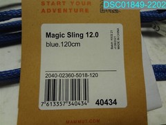 Mammut Round Sling Dyneema Band Sling Magic Sling 12.0 BLUE 120 CM 7613357340434