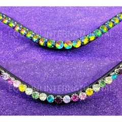 Top Quality Browbands in Two Different Multicolored genuine leather Browband