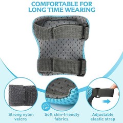 6 in 1 Kids 3-10 Years Knee Elbow Pads Protective Gear Set for Skating Cycling B