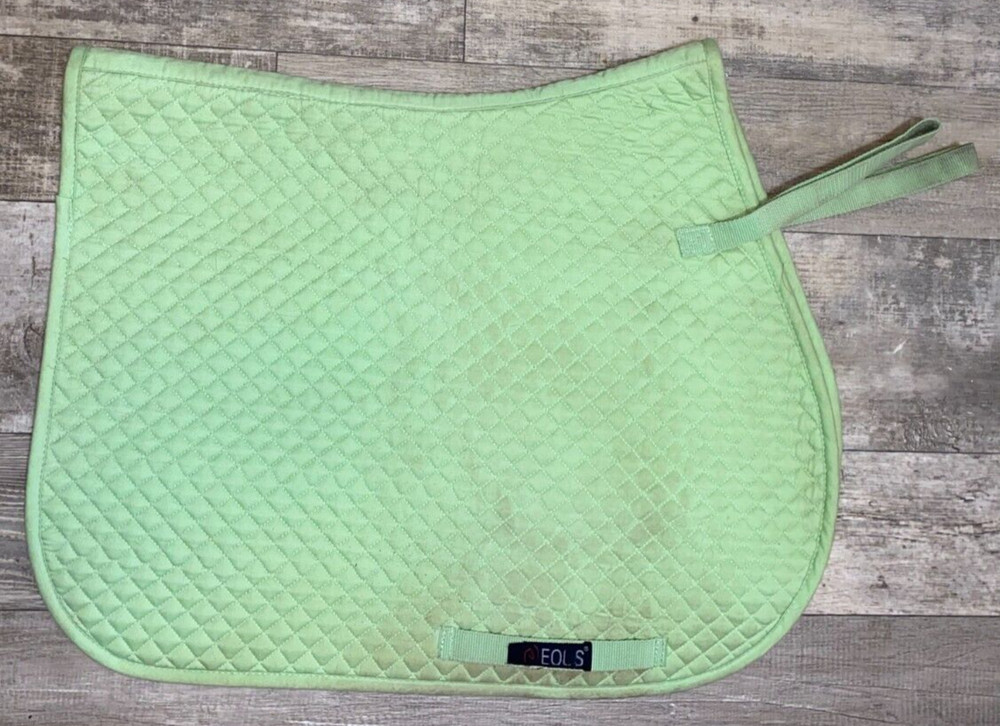 EQUIS LIGHT GREEN ENGLISH A/P SADDLE PAD 21 1/2» X 40» FULL