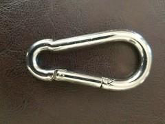 3″ x 1 7/16″ Spring Back Zinc Plated Metal Carabiner: 2pcs per pack – USA stock
