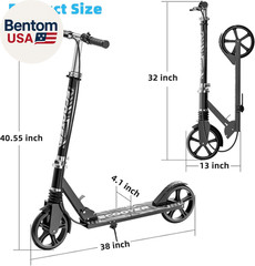 Scooters for Kids 8-12, Teens & Adults – Load 240 LBS, 8-Inch Wheels, Kick Scoot