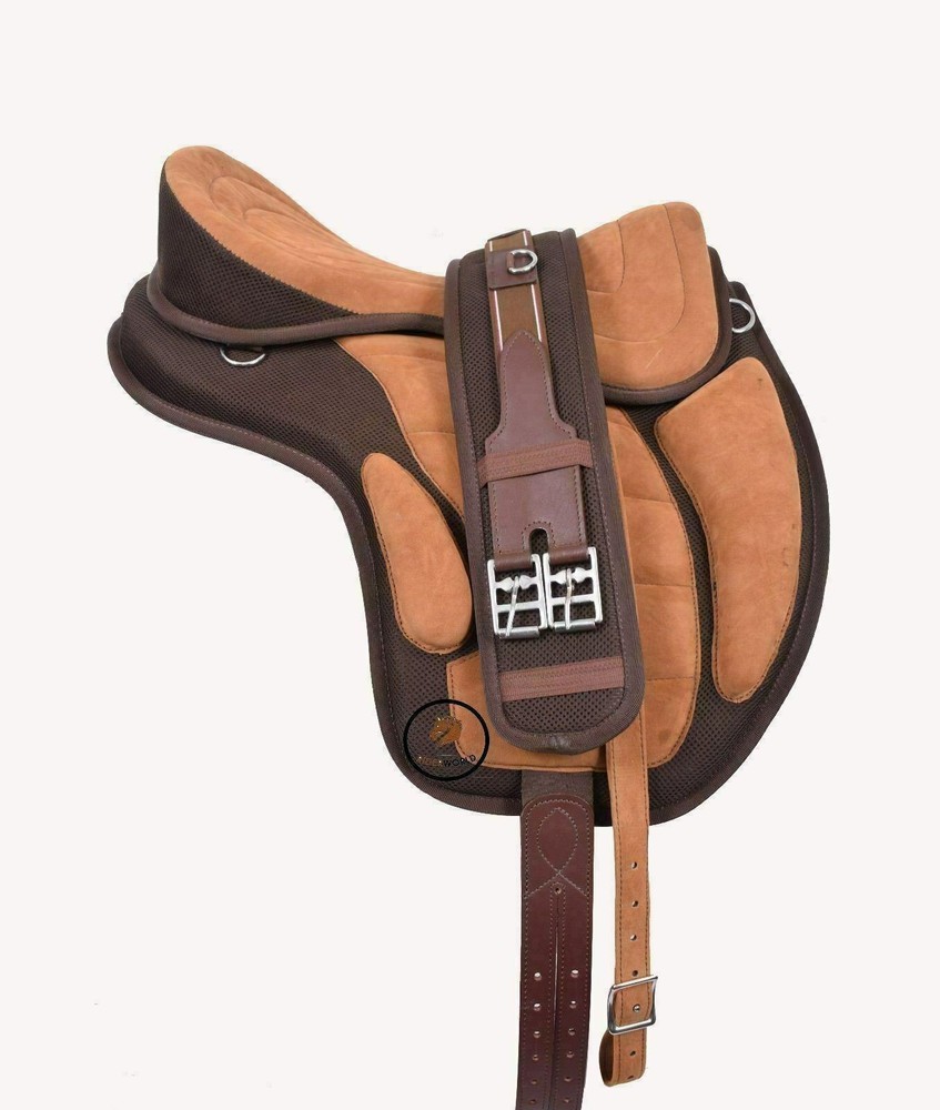 Freemax English Horse Saddle Adjustable Treeless Synthetic Padded In 10to19Sizes