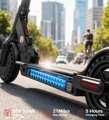 Electric Scooter, 21/28 Miles Range, 18/22/25 MPH Speed Electric Scooter