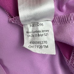 Ariat Tek Cambia Jersey 1/4 Zip Polyester Stretch Pink Womens Medium M *