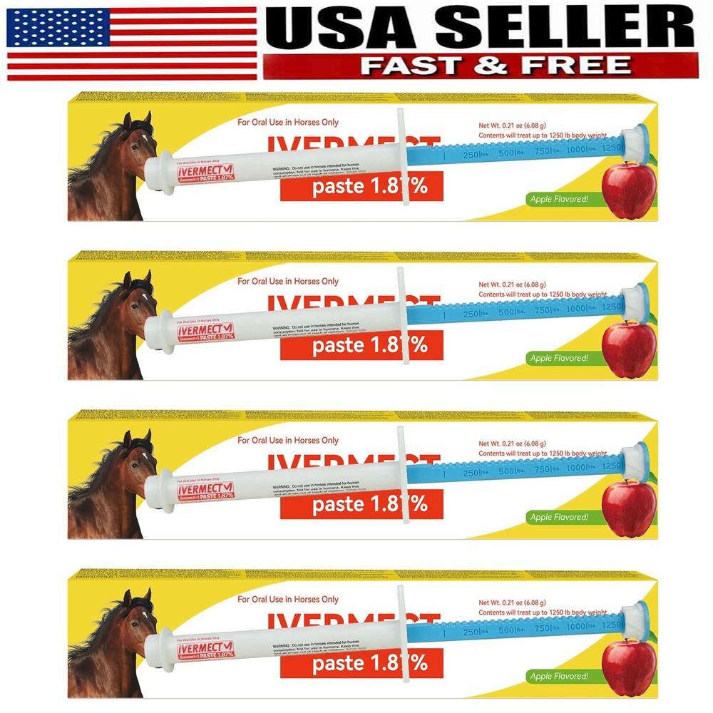 4 Pack In Box Paste Horse Dewormer Apple Flavor wormer Safe and effective 1/2028