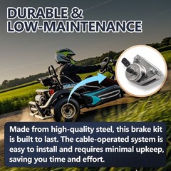 Go Kart Mechanical Brake Caliper with Bracket for Rotor Disc Go Kart Fun Cart