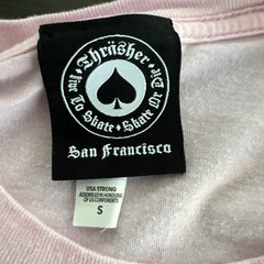 Thrasher Magazine Godzilla Logo Light Pink Women’s Small Skateboarding T-Shirt