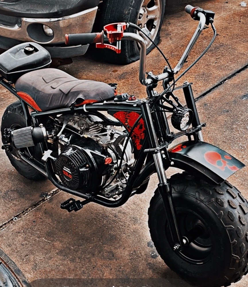 Custom Mini Bike Honda Big Block 390cc Mini Motorcycle w Headlight very fast