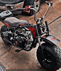 Custom Mini Bike Honda Big Block 390cc Mini Motorcycle w Headlight very fast