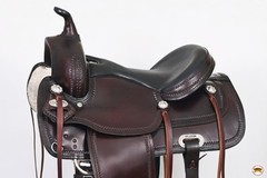55HS Hilason Western Draft Horse Trail PleasureAmerican Leather Saddle