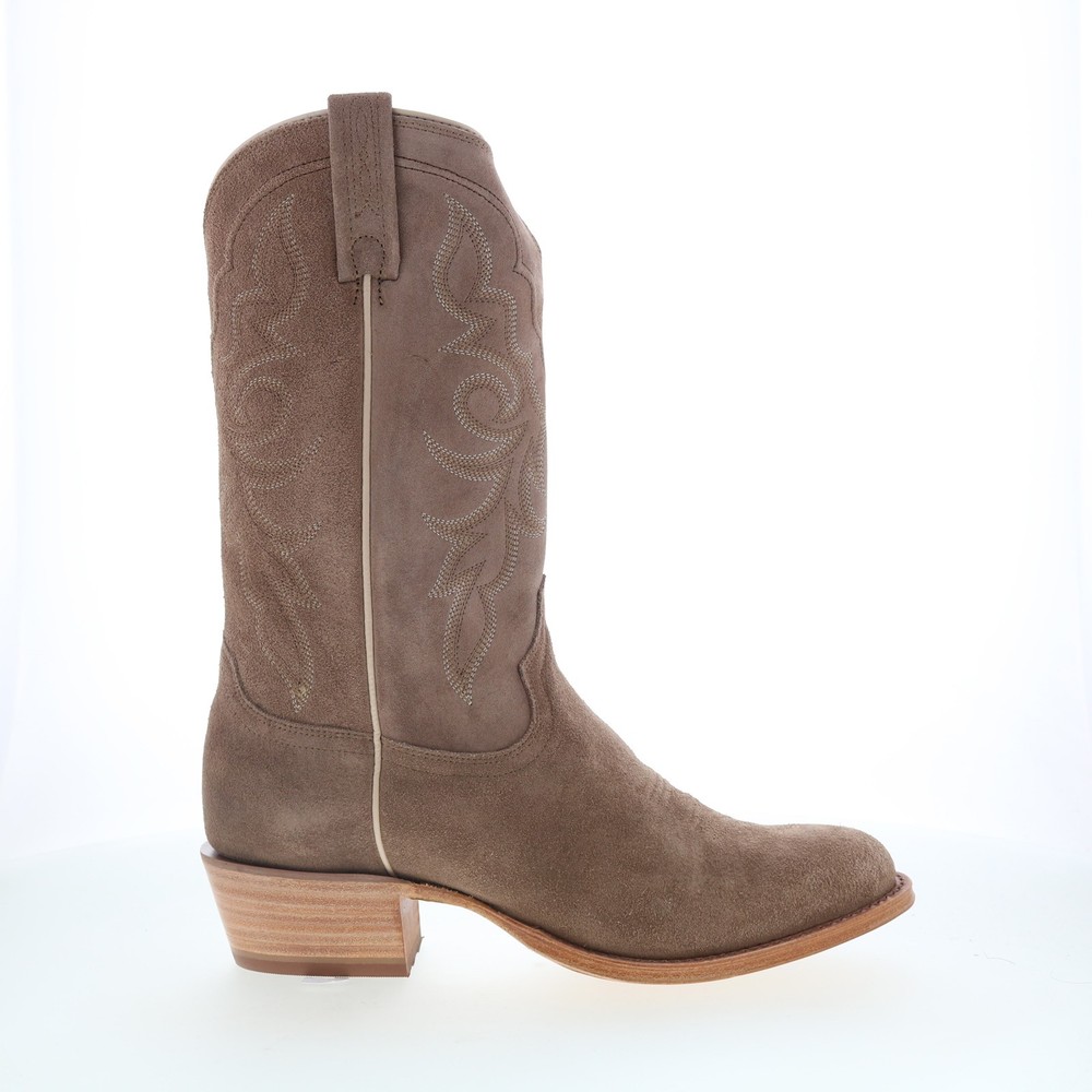 Tony Lama Plano 12″ Suede Round Toe Mens Brown Wide Cowboy Western Boots