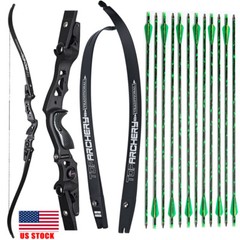 62″ ILF Recurve Bow 20-60lbs Archery 19″ Riser Takedown Bow limbs Target Hunting