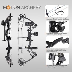 Archery Compound Bow For Adults and Teen,0-70Lbs,Adjustable Hunting Training Set