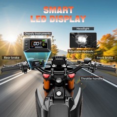 2026 Electric Dirt Bike Peak 3000W 48V 23AH Bicycle 35MPH motorcycles for Adult