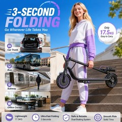 187Wh Foldable Electric Scooter for Teens Folding E-Scooter 31km/h 18KM Commuter
