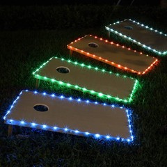 Cornhole Boards Skips Garage Dark Grey Lime Pyramid Foldable Legs Bags