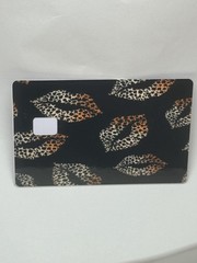 Leopard Lips Credit Card Skin – Bold Animal Print Card Sticker Cover, Custom