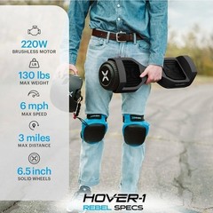 Hover-1 Rebel Self Balancing Scooter Black Model Rebel MPN DSA-REBL-BLK