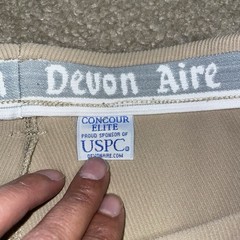 Devon Aire Concour Elite X-Wear Riding Breeches Beige Tan USPC Equestrian Pants