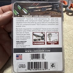 LimbSaver TwistLox Limb Dampeners 4 Pack Crossbow Compound Bow Camo MADE USA NEW