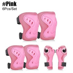 6 in 1 Kids 3-10 Years Knee Elbow Pads Protective Gear Set for Skating Cycling B