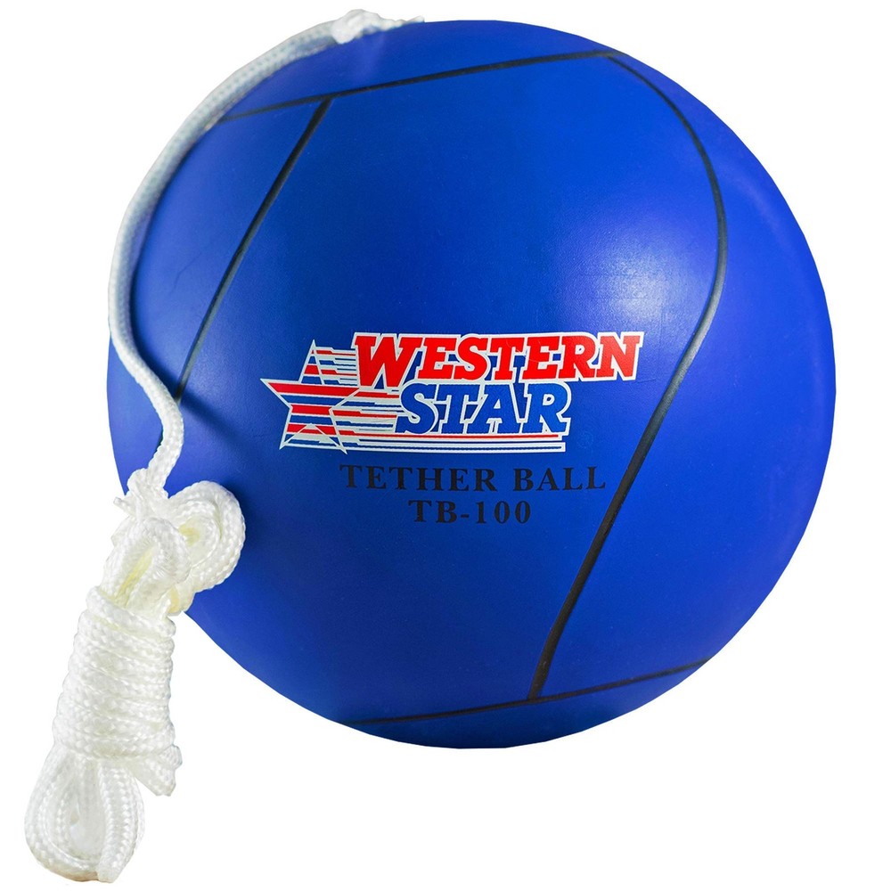 Western Star Soft Touch Classic Rubber Tetherball Ball and Rope Set – Multi C…