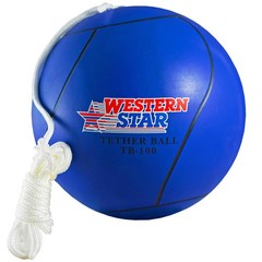 Western Star Soft Touch Classic Rubber Tetherball Ball and Rope Set – Multi C…