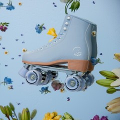 C7skates Premium Bleu Brume Quad Roller Skates for Youth and Adult
