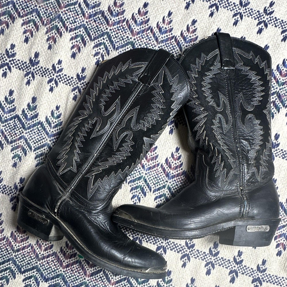 Harley-Davidson Leather Western Cowboy Boots Toe Caps Women’s US 6.5