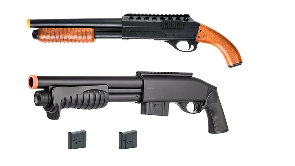 Deal: Double Eagle M47C + M401 Pump Action 400 FPS Airsoft Shotgun + 2 Mags
