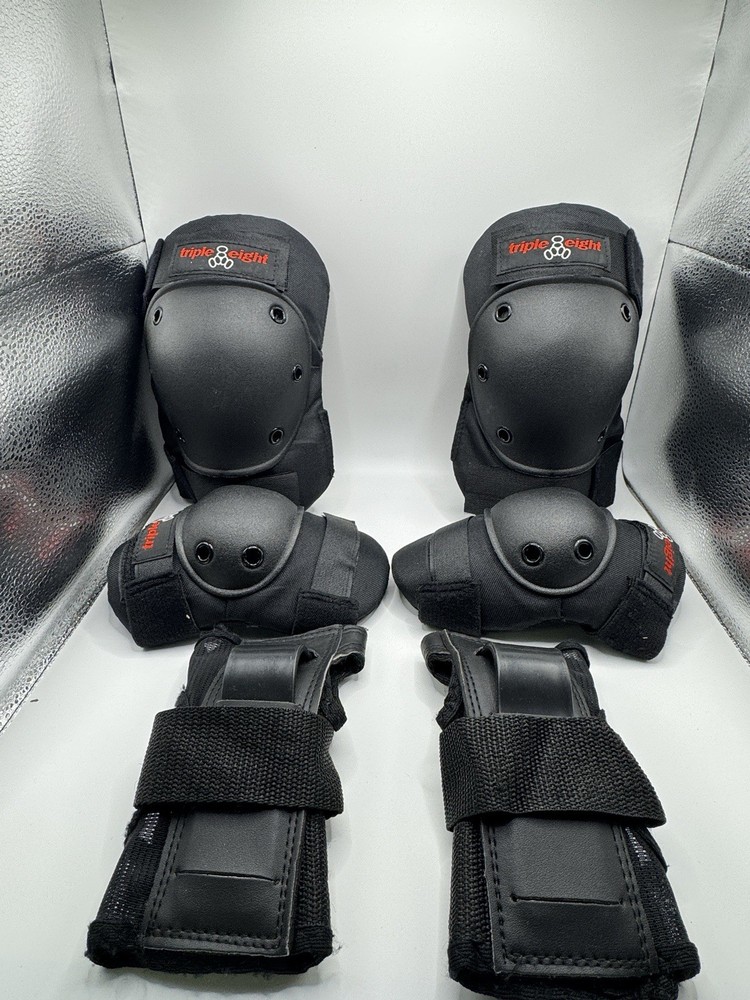 Eight Ball Black Pads, for Bike, Skate, and Scooter, Adult 14+(06)