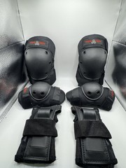 Eight Ball Black Pads, for Bike, Skate, and Scooter, Adult 14+(06)