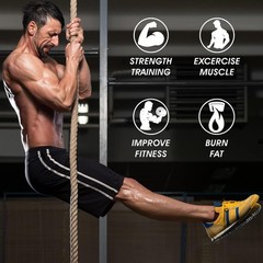 Gym Climbing Rope for Fitness & Strength Training, Climbing, Climbing Rope 10ft
