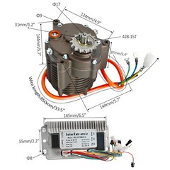High Torque 72V 1000W Brushless DC Motor Kit Go Kart Motor with Gear box Buggy
