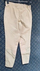 ARIAT BREECHES Size 12 YOUTH Tan* VGC Cotton Blend Front Zip