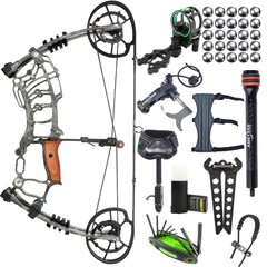 Archery Compound Bow Kit 30-60lbs Dual-use Short Axis Hunting Target RHLH