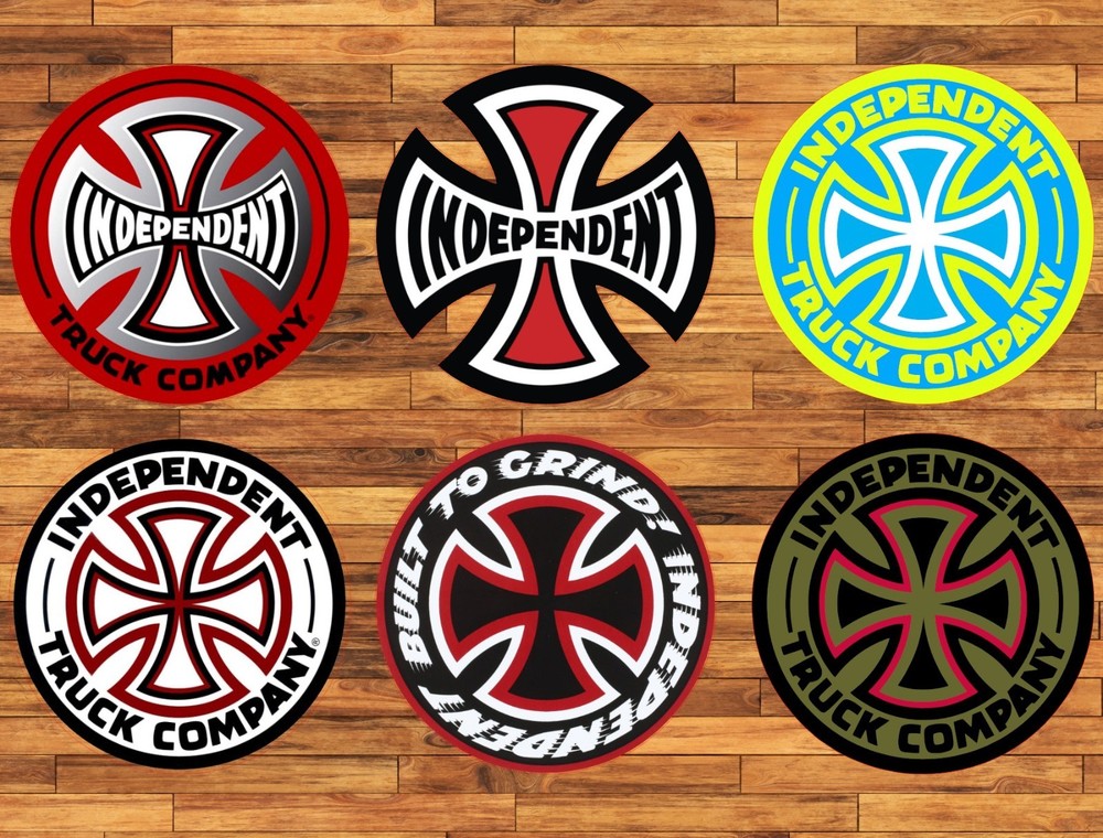 Independent Trucks 6 Pack Logo Water Proof UV Safe Glossy Vinyl Decals Skate