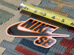 Nike SB Logo 6in Sticker Skateboarding Decal Rare Authentic Black Orange