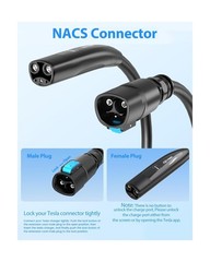 40FT Extension Cord for Tesla, Up to 12KW 50A 240V, NACS Plug, Compatible wit…