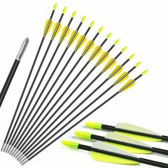 12Pcs 28″ Fiberglass Arrows for Shooting Hunting Target Practice Youth Archery