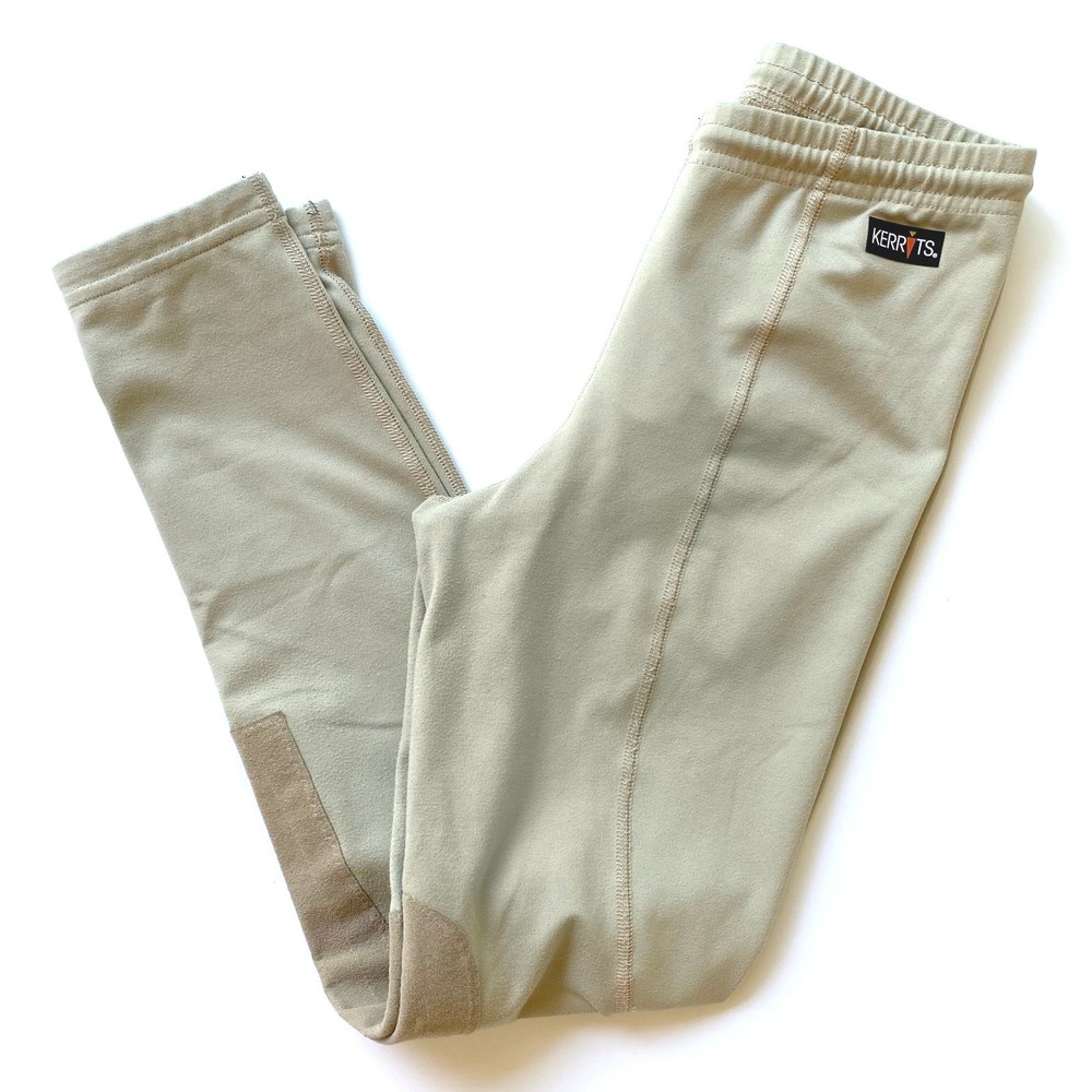 Kerrits Girls Performance Knee Patch Riding Tight XL 16-18 Beige Equestrian