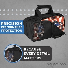 Cornhole Bag Carry Case – 8 Bag Carrying Case, Mesh View Windows, Name Tag Slots