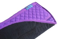Horse Western Quilted Fleece Lined Contoured Barrel Saddle Pad Black 39TS11