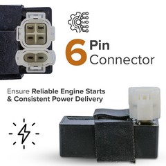 CDI Module (Ignitor) for 50cc, 90cc, 110cc, 125cc, & 150cc Scooter – 6 Pin