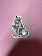 black and white waifu lewd stickers #11