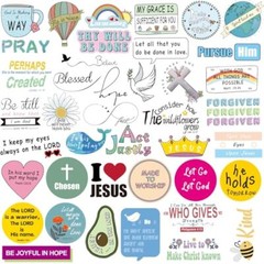 200 Pcs Inspirational Christian Bible Verse Stickers Jesus Faith Decals